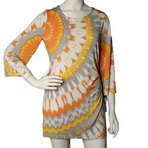 Alfani Mod Retro Floral Burst Shift Dress Size XL